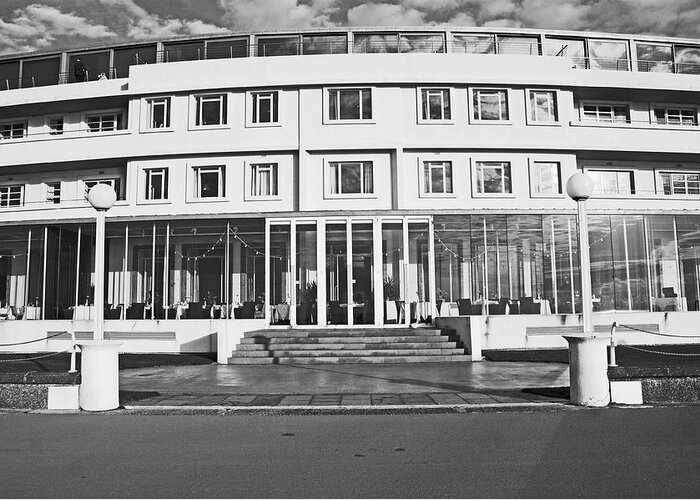 Morecambe Greeting Card featuring the photograph MORECAMBE. The Midland Hotel by Lachlan Main