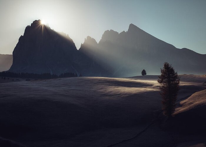 Dolomites Greeting Card featuring the photograph Morning In Dolomites by Rostovskiy Anton