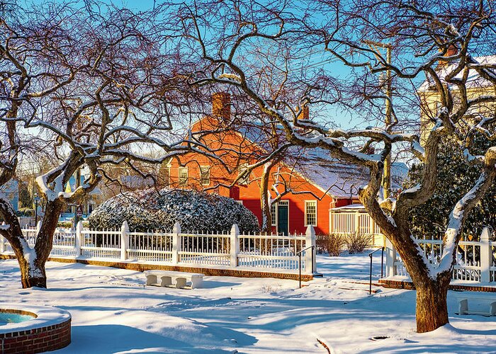 New Hampshire Greeting Card featuring the photograph Morning Light, Winter Garden. by Jeff Sinon