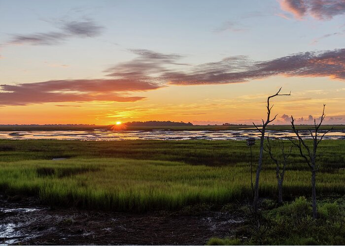 Sunrise Greeting Card featuring the photograph Murrells Inlet Sunrise - August 4 2019 by D K Wall