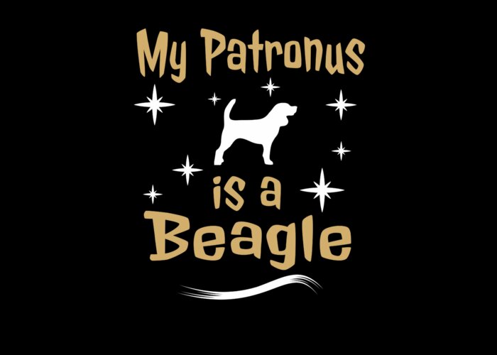 Beagle-pet Greeting Card featuring the digital art My Patronus Is A Beagle Dog by Dusan Vrdelja