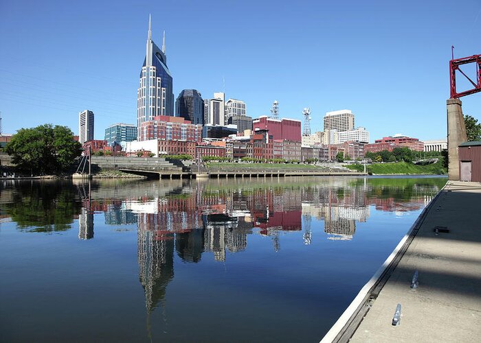 Cumberland River Greeting Card featuring the photograph Nashville Tennessee by Denistangneyjr