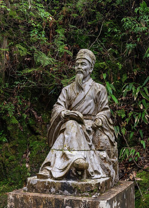 Statue Greeting Card featuring the photograph Nature's Scholar by William Dickman