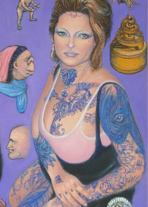 Realism Greeting Card featuring the painting Nece Marie by Donelli DiMaria