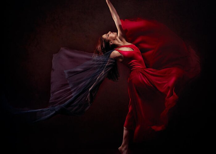 Dance Greeting Card featuring the photograph Neda by Aleksandar Jovanovic