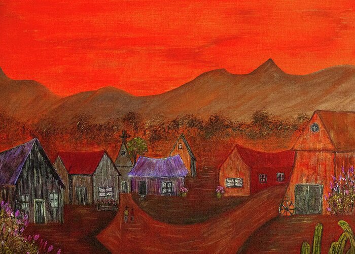 New Greeting Card featuring the painting New Mexico Dreaming by Randy Sylvia