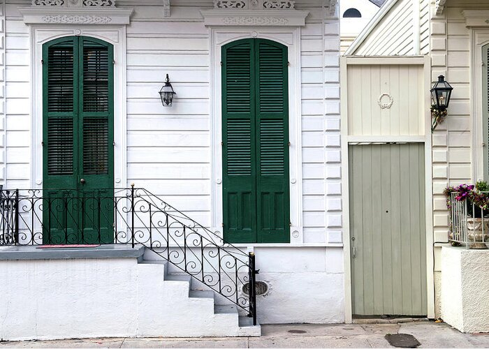 Steps Greeting Card featuring the photograph New Orleans French Quarter Home by Dlewis33