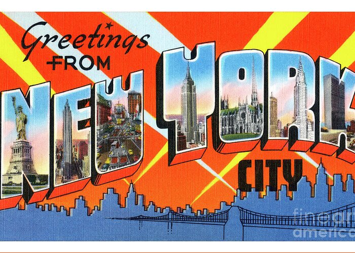 New York Greeting Card featuring the photograph New York City Greetings - Version 1 by Mark Miller