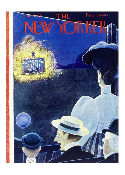Illustration Greeting Card featuring the painting New Yorker July 6 1946 by Rea Irvin