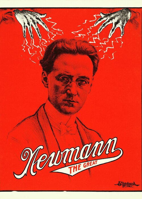 Vintage Poster Greeting Card featuring the digital art Newmann The Great by Print Collection