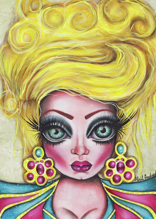 Nina West Greeting Card featuring the painting Nina West by Abril Andrade