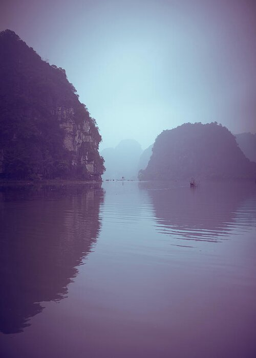 Vietnam Greeting Card featuring the photograph Ninh Binh River by Joseph Westrupp