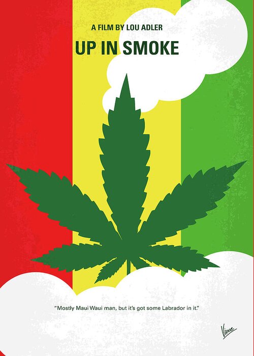 Up In Smoke Greeting Card featuring the digital art No1089 My UP IN SMOKE minimal movie poster by Chungkong Art