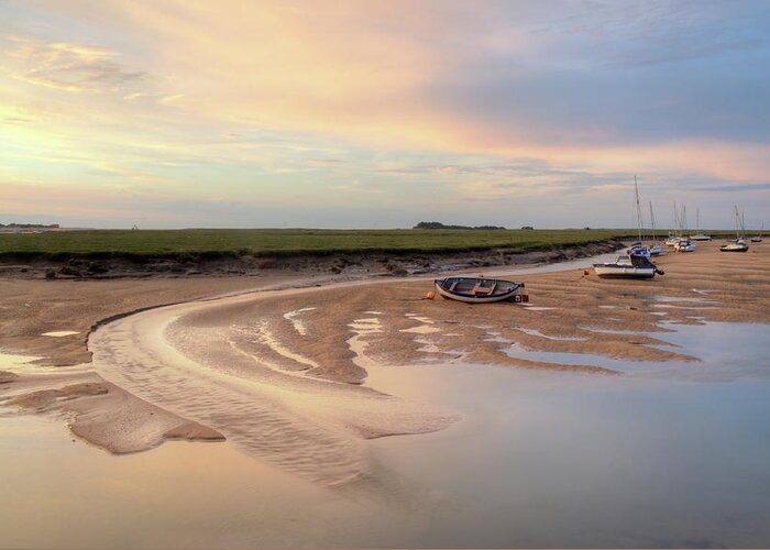 Scenics Greeting Card featuring the photograph Norfolk Coast At Dusk by Richard Fairless