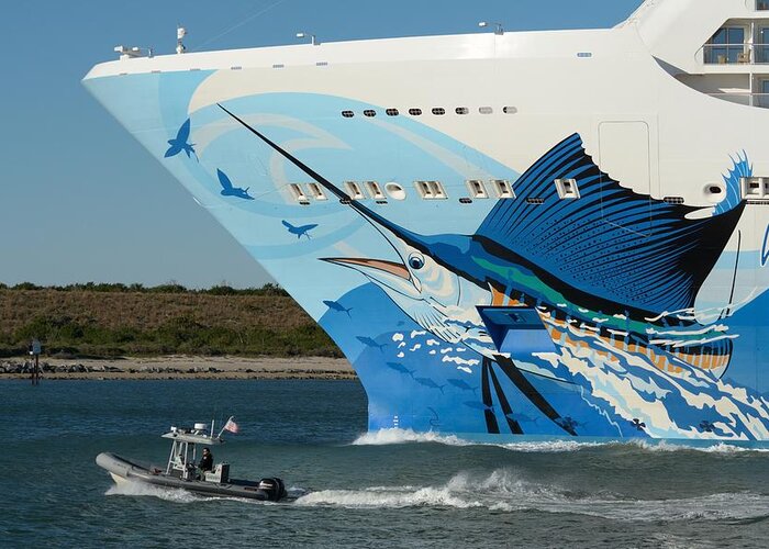 Cruise Greeting Card featuring the photograph Norwegian Escape Bow by Bradford Martin