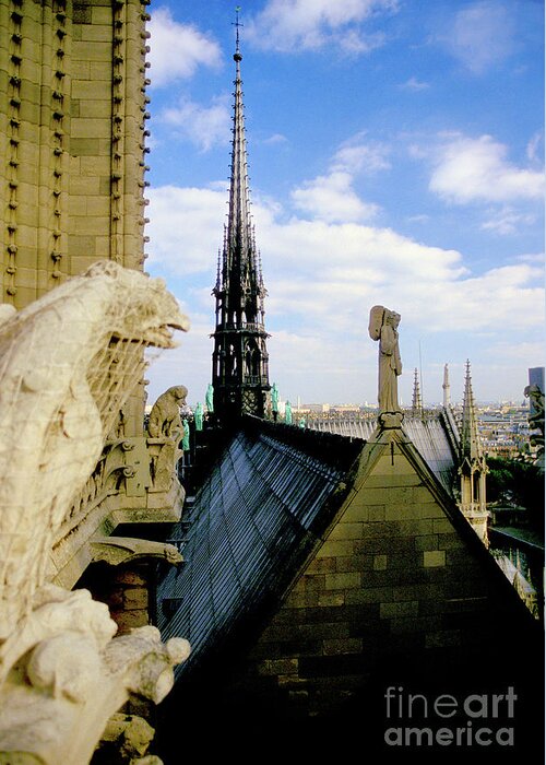 Spire Greeting Card featuring the photograph Notre Dame - No. 1 by Steve Ember