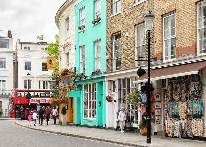 Estock Greeting Card featuring the digital art Notting Hill, London, England by Nicolo Miana