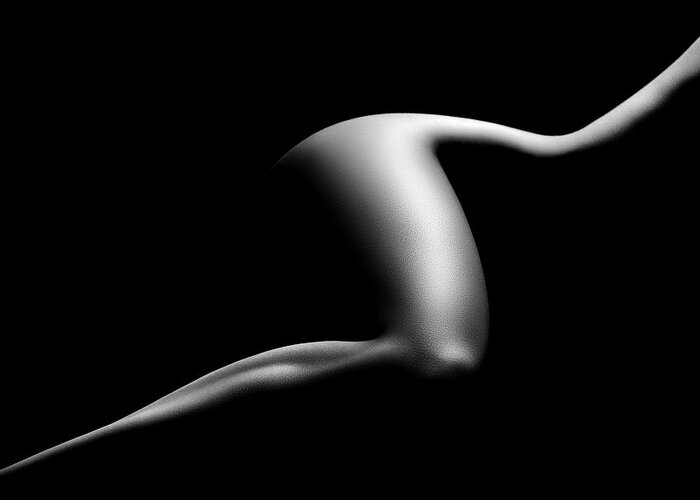 Woman Greeting Card featuring the photograph Nude woman bodyscape 9 by Johan Swanepoel