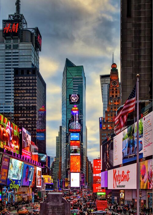 Times Square Greeting Card featuring the photograph NYC Times Square by Susan Candelario