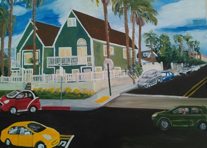 Painting Greeting Card featuring the painting OB House by Andrew Johnson