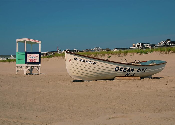 Ocean City Greeting Card featuring the photograph Ocean City Park Place Beach by Kristia Adams