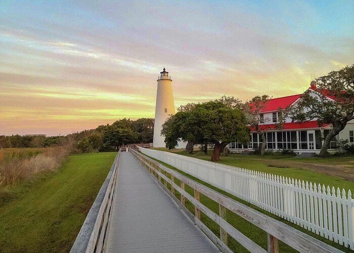 Ocracoke Island Greeting Card featuring the photograph Ocracoke Lighthouse 2012-10 06 by Jim Dollar