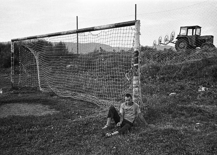 Oina Greeting Card featuring the photograph Oina Project - Watching A Game by Sorin Vidis