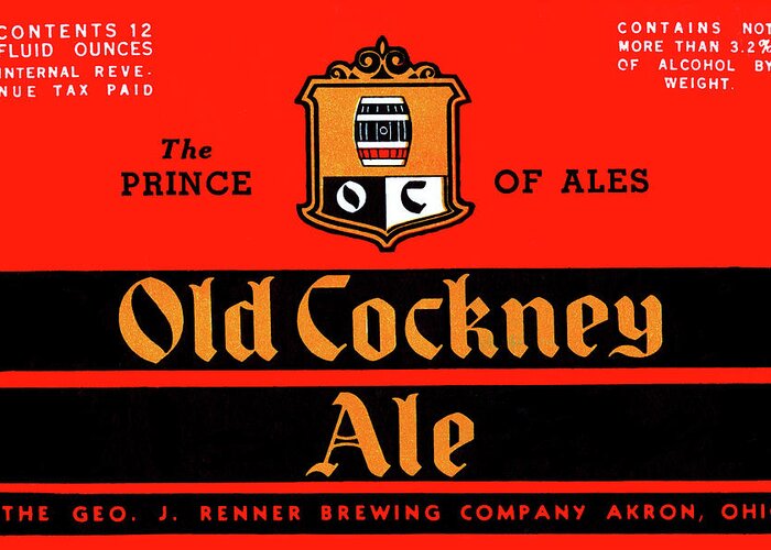 Old Cockney Ale Greeting Card featuring the painting Old Cockney Ale by Unknown