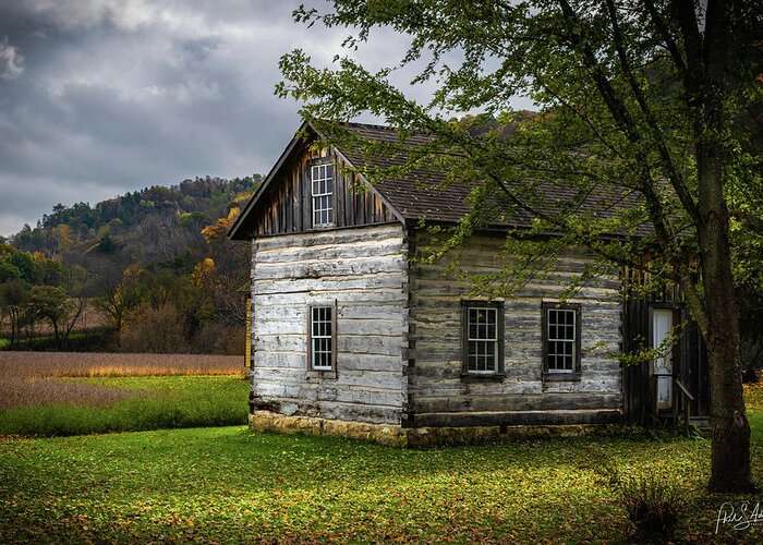 Cabin Greeting Card featuring the photograph Old Homestead by Phil S Addis