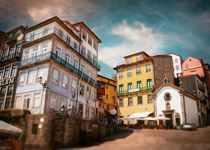 Porto Greeting Card featuring the photograph Old Ribeira Porto Portugal by Carol Japp