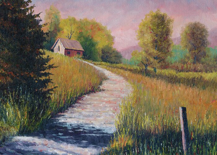 Landscape Greeting Card featuring the painting Old Road by Douglas Castleman