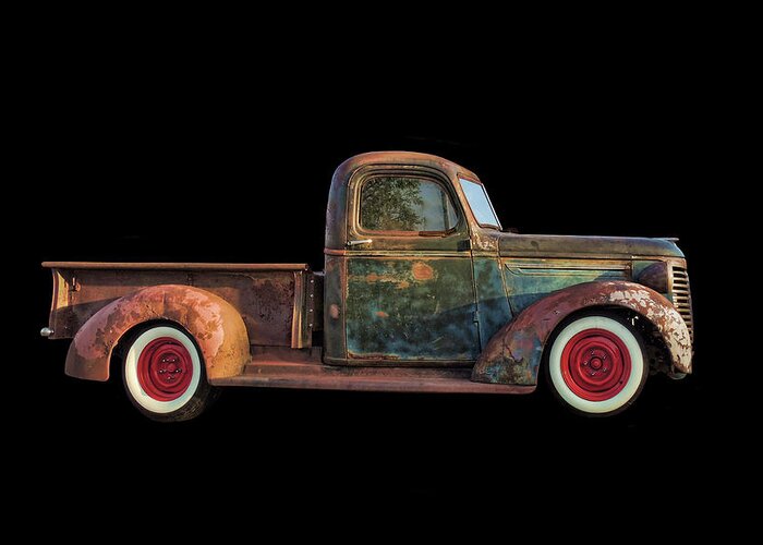Old Rusted Pickup Greeting Card featuring the photograph Old Rusted Pickup by Lori Hutchison