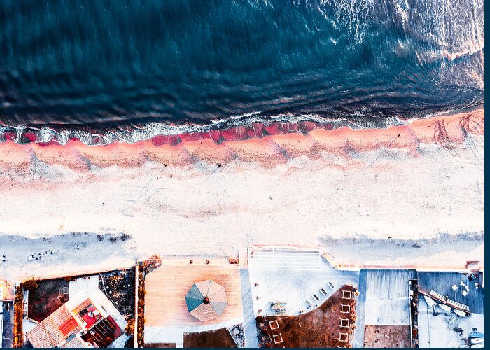 Drone Greeting Card featuring the photograph On The Sea Shore by Carmine Chiriacò
