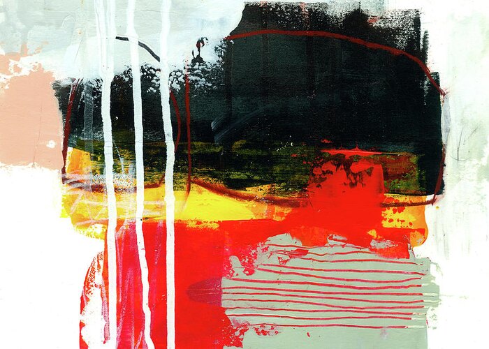 Abstract Art Greeting Card featuring the painting One of These Days #4 by Jane Davies