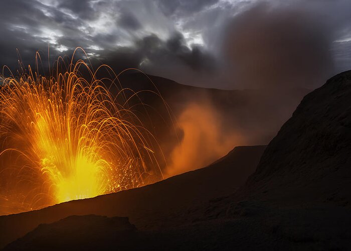 Vanuatu Greeting Card featuring the photograph Opera Of Fire by Karsten Wrobel