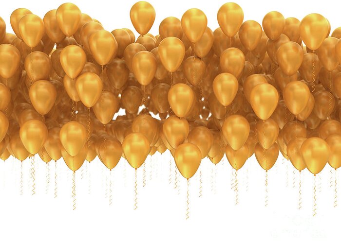 Balloons Greeting Card featuring the photograph Orange Balloons by Jesper Klausen/science Photo Library