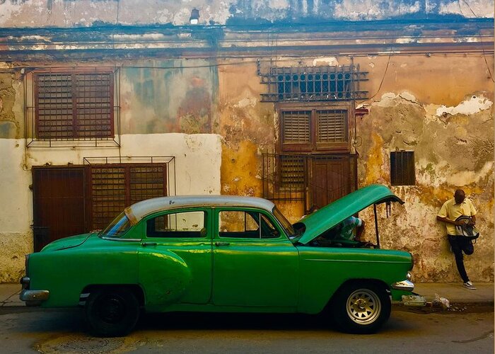 Cuba Greeting Card featuring the photograph Classic Car #11 by Kerry Obrist