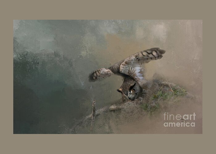 Wild Greeting Card featuring the photograph Owl Stretch by Marvin Spates