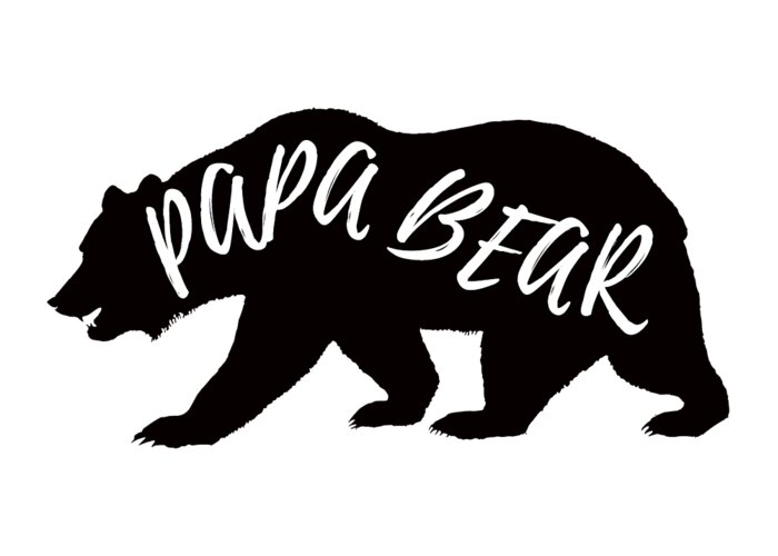 Papa Bear Greeting Card featuring the digital art Papa Bear by David Millenheft