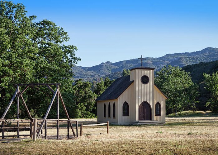 Paramount Ranch Greeting Card featuring the photograph Paramount Ranch Church 4.20.2017 by Gene Parks