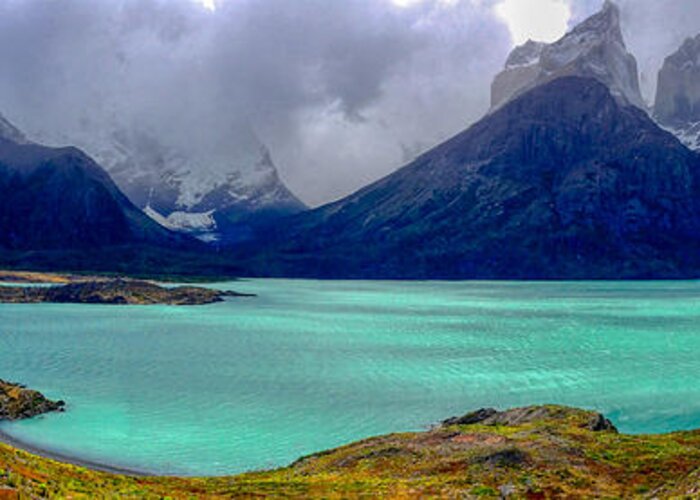 Home Greeting Card featuring the photograph Patagonia Glacial Lake by Richard Gehlbach