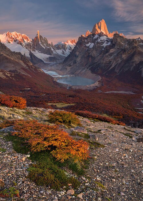 Landscape Greeting Card featuring the photograph Patagonia Is My Love. by Valeriy Shcherbina