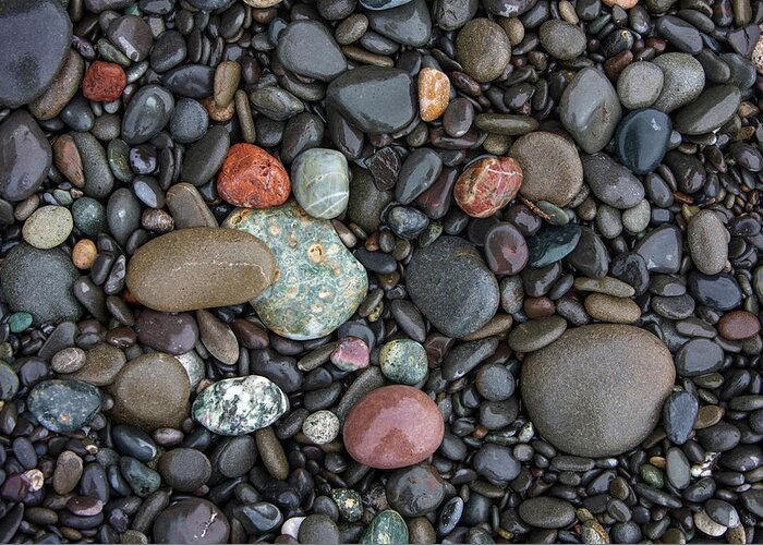 Stones Greeting Card featuring the photograph Pebbles On Rialto Beach, Olympic National Park by Cavan Images