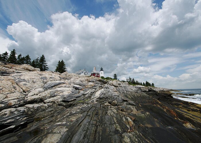 Pemaquid Point Lighthouse Greeting Card featuring the photograph Pemaquid Point Lighthouse by Chris Pappathopoulos