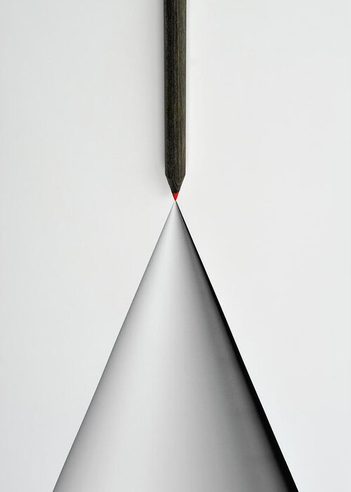 Art Greeting Card featuring the photograph Pencil And The Structure Of The Cone by Yagi Studio