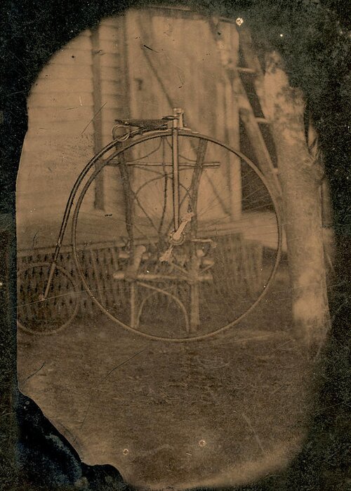 Penny Farthing Greeting Card featuring the photograph Penny Farthing Tintype by Jayson Tuntland
