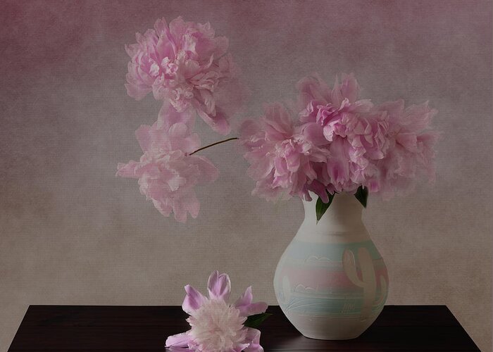 Peonies Greeting Card featuring the photograph Peonies Still Life by Darlene Hewson