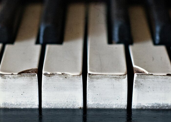 Piano Greeting Card featuring the photograph Piano Keys by Julie Rideout
