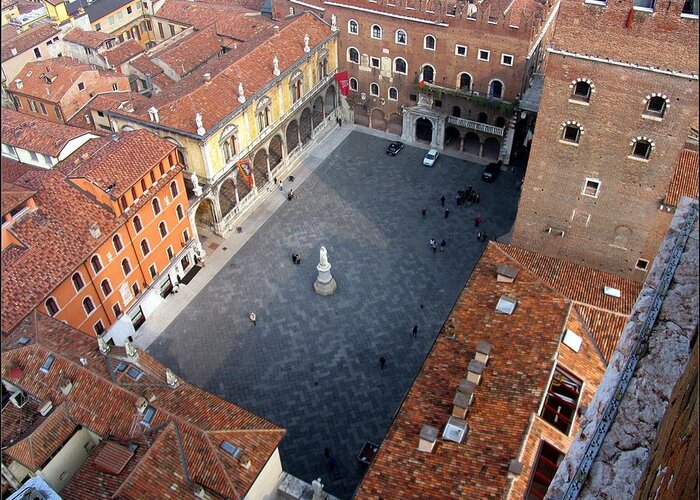 Outdoors Greeting Card featuring the photograph Piazza Dei Signori by J.castro