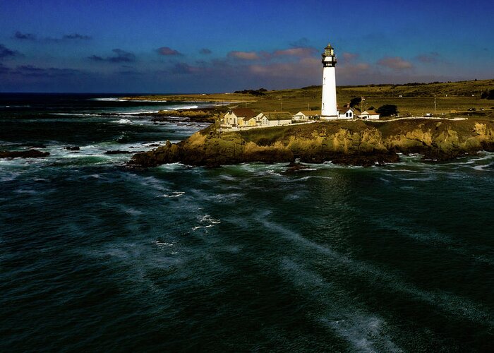 Steve Bunch Greeting Card featuring the photograph Pigeon Point Lighthouse Northern California by Steve Bunch